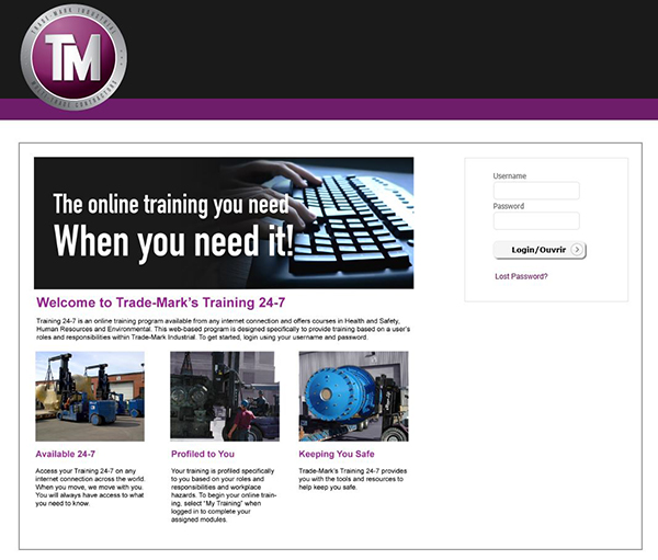 Trade-Mark Industrial's safety training website