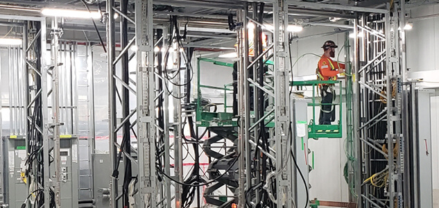 Trade-Mark Electricians are equipped with the latest Arc-Flash protection including full face-shield and rubber gloves